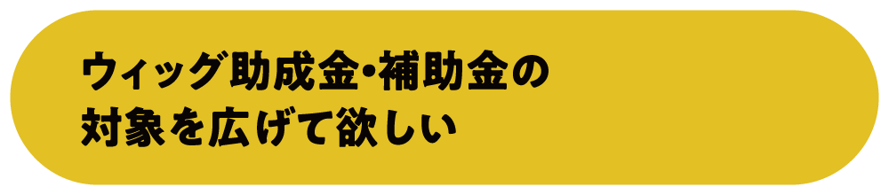 ウィッグ助成金の対象について